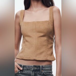 NWT- Zara Faux Fur Top Size: XL